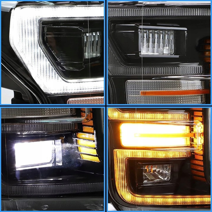 фото №14, Фари лампи kpl повний led neon тюнінг ford f150 f-150 xiii mk13 рестайлінг 17