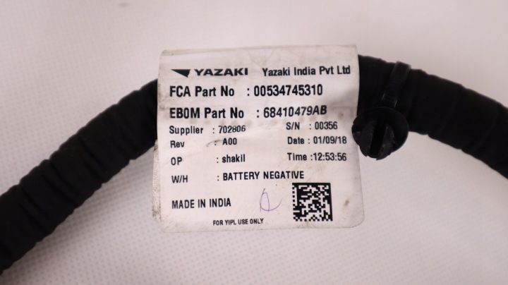 фото №6, Jeep compass ii 2.0 mtj 17- клема акумулятора 68410479ab 00534745310