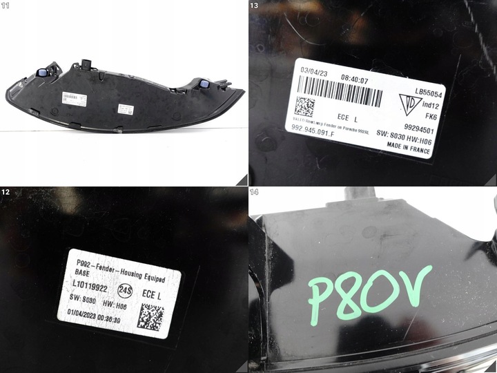 фото №11, Porsche 911 992 19- лампа led w крыло левая зад европа база 992945091f