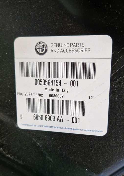 фото №9, Капот перед передняя alfa romeo giulia 0050564154-001 новая