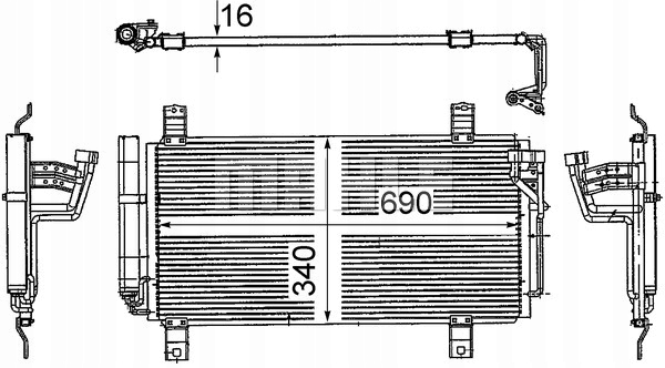 фото №14, Mahle оригинал ac 714 000s конденсатор, кондиционер