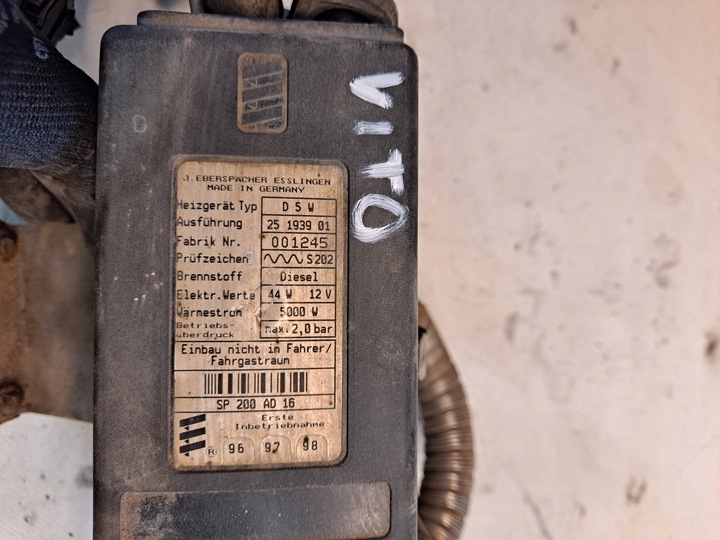 фото №6, Обігрів стояночний вебасто mercedes vito w638