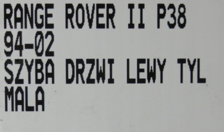 фото №3, Range rover ii p38 94-02 стекло дверь левая левый зад задняя малый треугольник
