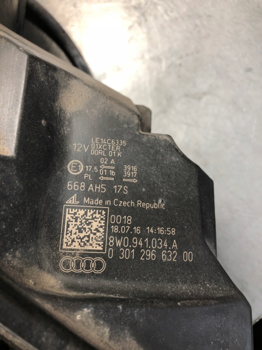 фото №10, Audi a4 s4 b9 15-19r фара передня права bi-xenon повний led 8w0941034a