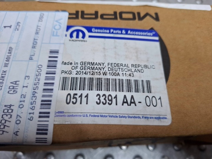 фото №7, Датчик выравнивания фары 05113391aa dodge chrysler ram jeep 14- oem номер