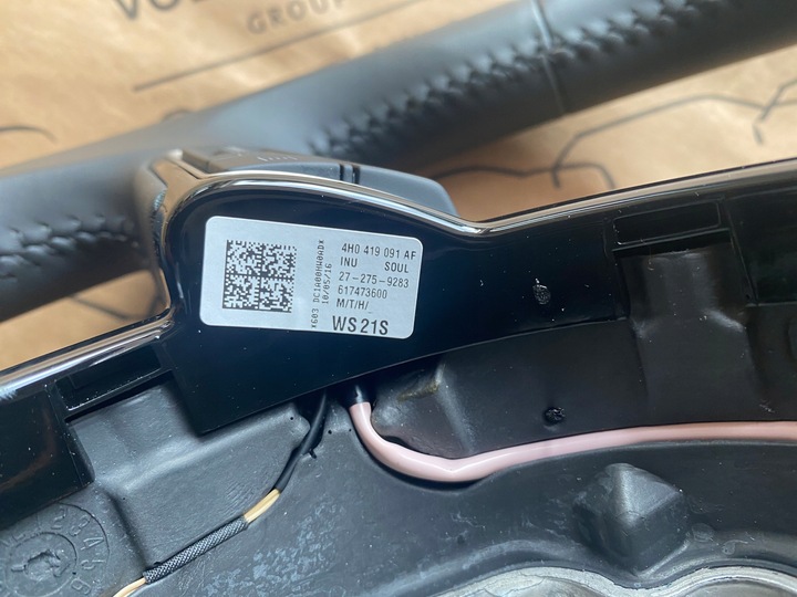 фото №14, Audi a8 d4 4h рестайлінг кермо шкіряний з підігрівом пелюстки 4h0419091af