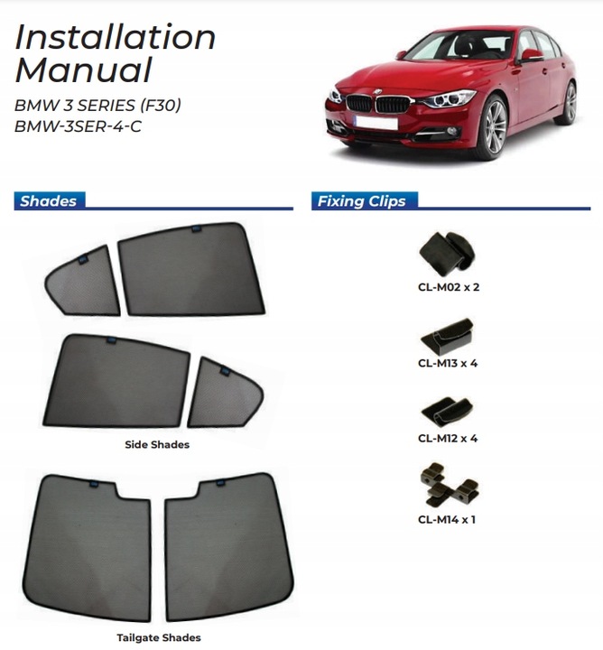 фото №15, Car shades захисні накладки bmw 3 4d f30 2012-