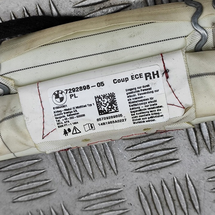 фото №7, Bmw 2 f22 f23 2014 правая сторона шторка подушка безопасности