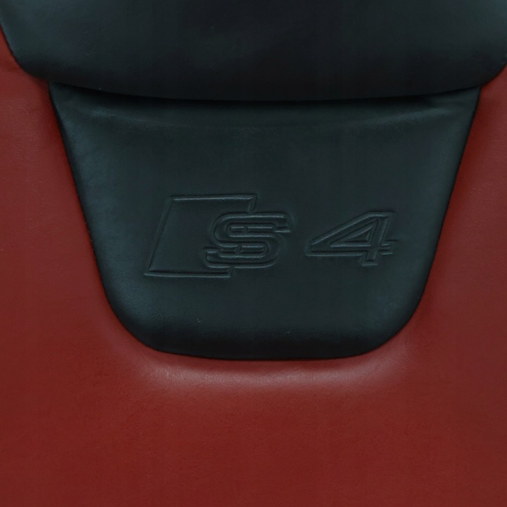фото №11, Audi s4 b8 8k сиденье sport переднее левый с подогревом кожаный красный чёрный