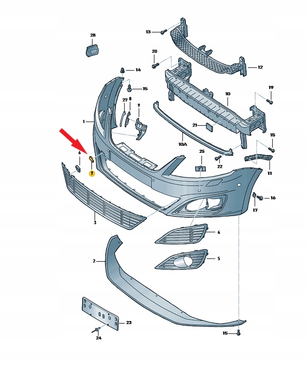 фото №2, Заглушка бампера передньої seat alhambra 2011-