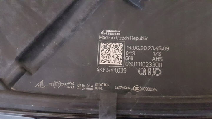 фото №9, Лампа перед левая audi e-tron 4ke полный led демонтаж