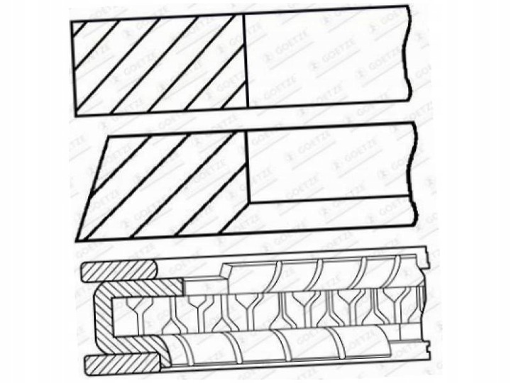 фото №2, Кільця поршневі renault clio ii 1.1 iii 1.1 iv 1.1 kangoo i 1.1