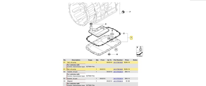 фото №8, Набір піддон масляна bmw e81 e87 e90 e91 e92 e93 x1 e84 оригінальний