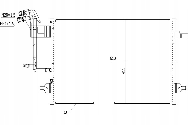 фото №2, Конденсатор конденсатор кондиционера passat 96-00 hart