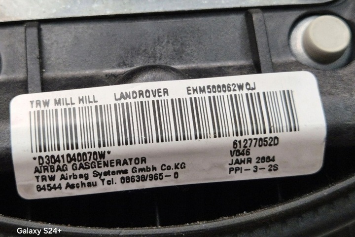фото №12, Подушка безопасности водителя chrysler 300 c touring lx ehm500062wqj 3.0l дизель 2007