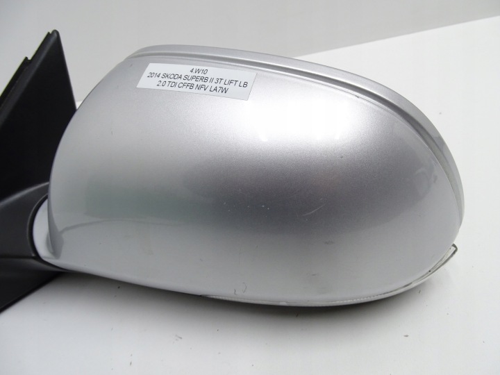 фото №9, Зеркало левое левые перед la7w 13 pin skoda superb ii рестайлинг 08-15r