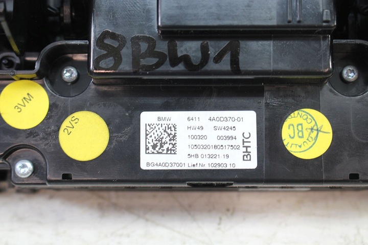 фото №9, Bmw 1 f40 f44 панель клімат 4a0d370 кондиціонера модуль блок керування повітропровід вентиляційний отвір