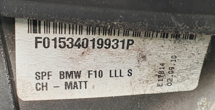 фото №7, Дзеркало ліві 3 pin альпійський білий 3 a300 bmw 5 f10 eu