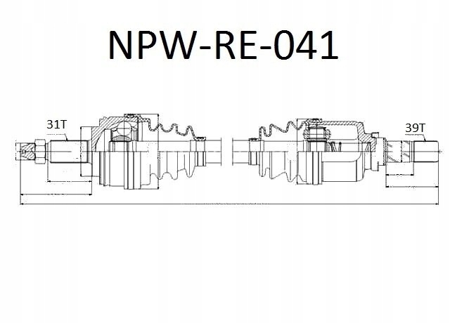фото №1, Полуось renault master fwd 2.3dci 11- nv400 левая