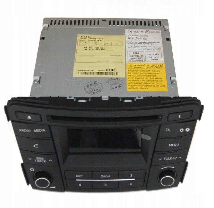 фото №1, Радіо радіопрогравач оригінал hyundai i40 новий