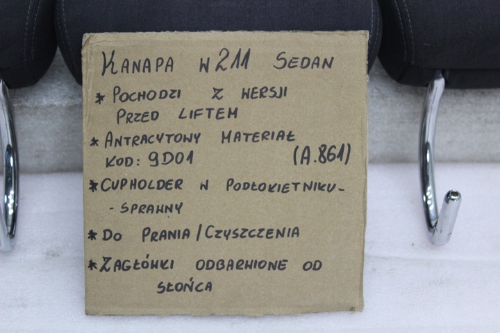 фото №16, Mercedes e w211 sedan диван зад 9d01 передній рестайлінг