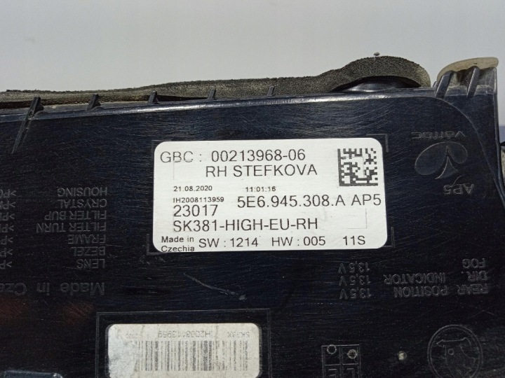 фото №9, Skoda octavia iv 19-24 liftback фара зад правая внутренняя 5e6945308a