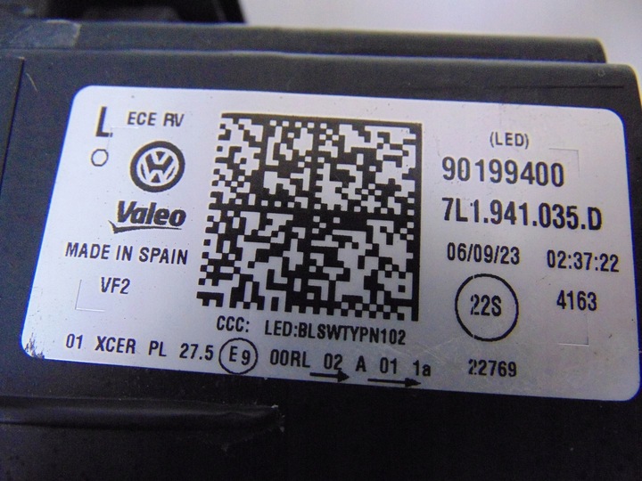 фото №15, Лампа ліва перед vw transporter t6 рестайлінг європа 7l1941035d