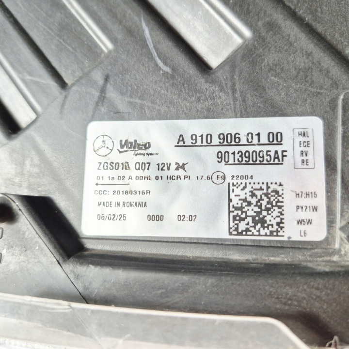 фото №12, Mercedes sprinter w 907 910 фара передняя правая обычная a9109060100