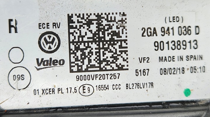 фото №11, Vw t-roc t roc фара передня права (права фара, головне світло) повний led 2ga941036d