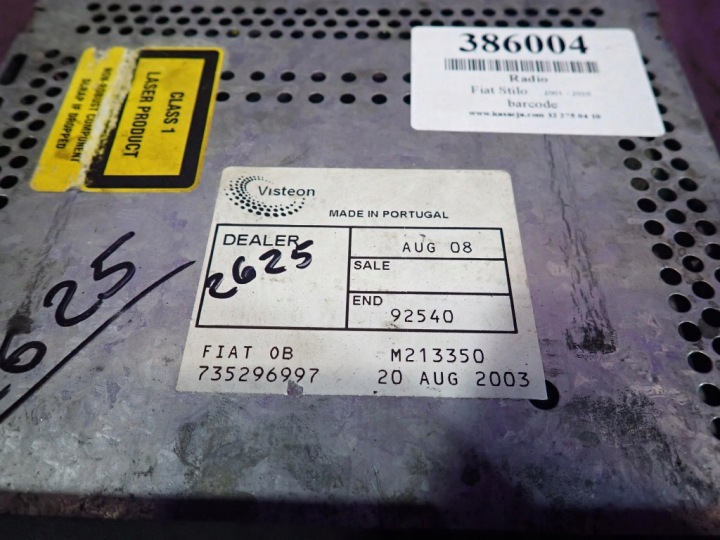 фото №9, Fiat stilo 1,6 16v 103km 182b6000 універсал магнітола visteon cd 735296997