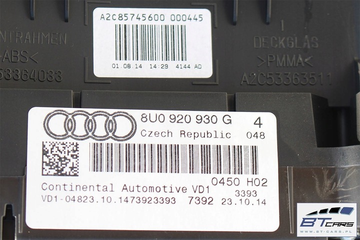 фото №7, Audi q3 рестайлінг прилади манометр спідометр tdi 8u0920930g 8u0 920 930 g дизель лічильник