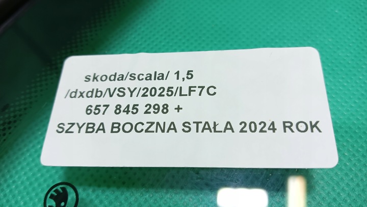 фото №9, Skoda scala рестайлинг стекло кузовная правые зад з 2024 r 657845298
