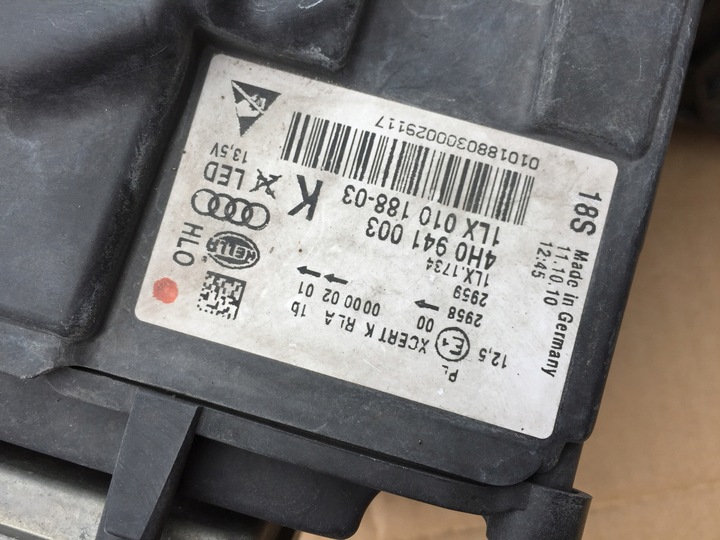 фото №7, Audi a8 d4 передній рестайлінг лампа ліва повний led 4h0941003