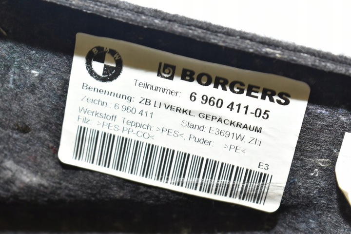 фото №8, Комплект обшивка дверей багажника bmw 1 cabrio e88 9138557 2.0l дизель 130kw 2008