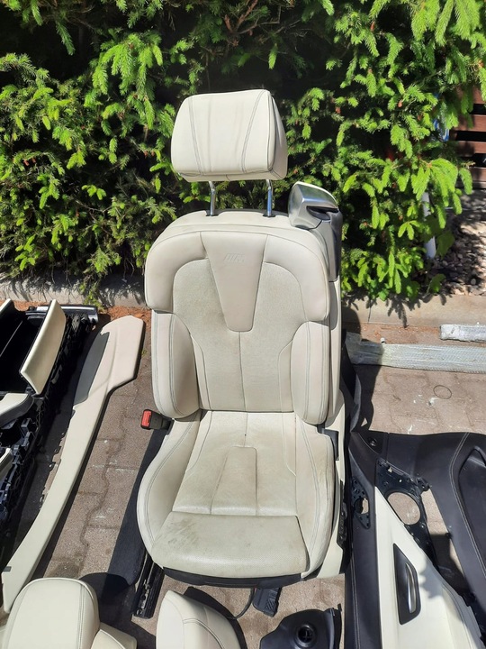 фото №6, Сидіння bmw m6 f06 2017 світлий салон обшивки двері карти підлокітник шкіра