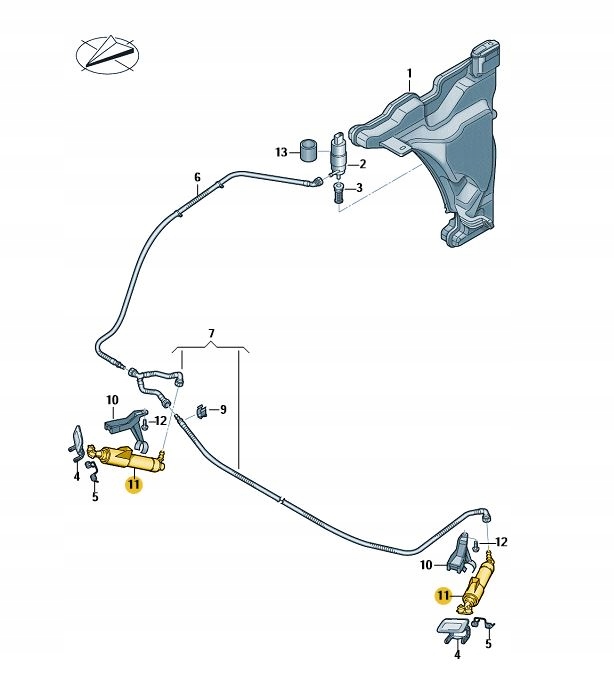 фото №1, Циліндр розпилювач фара лівий audi a4 b9