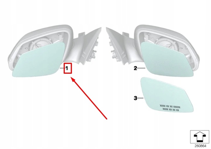 фото №7, Bmw 4 f36 передній left door mirror glass lhd 51167285001 7285001 oem