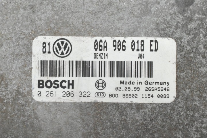 фото №7, Блок керування двигуном (ecu) 06a906018ed 0261206322 vw passat b5 1.6 8v 101 km 96-00