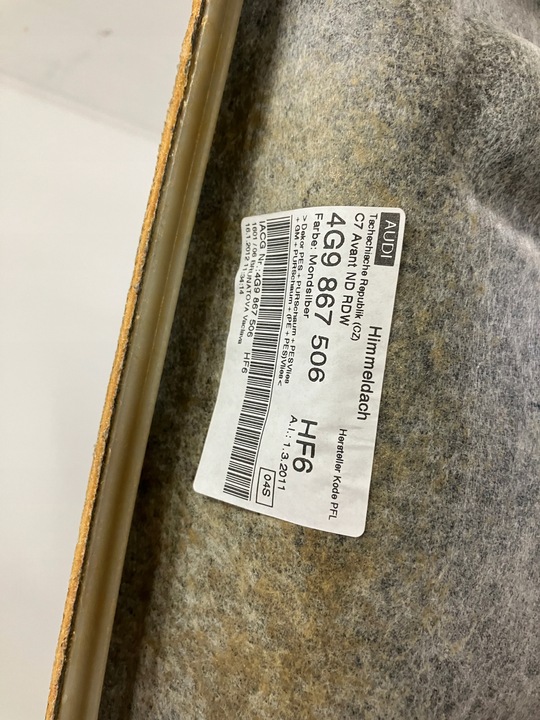 фото №10, Потолок потолок универсал avant audi a6 c7 2011- 4g9867506