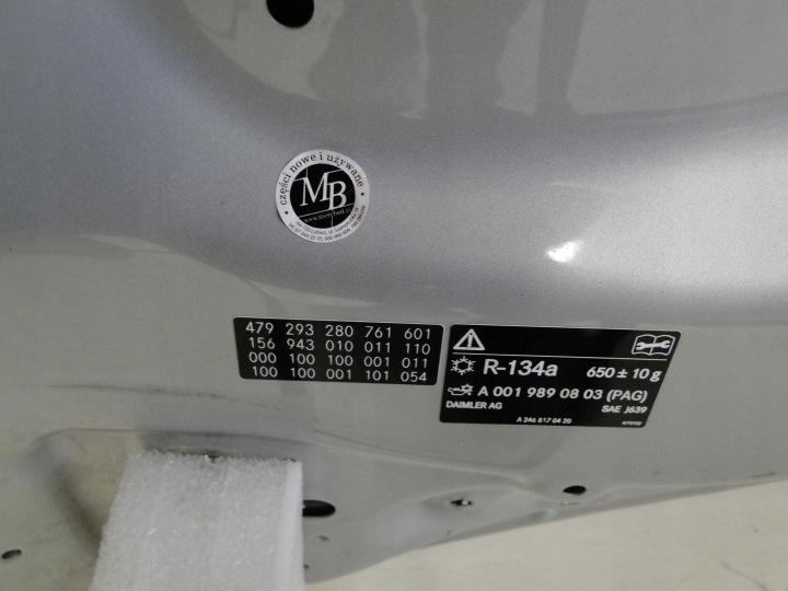 фото №12, Mercedes gla x156 156 капот кришка двигуна срібна 761