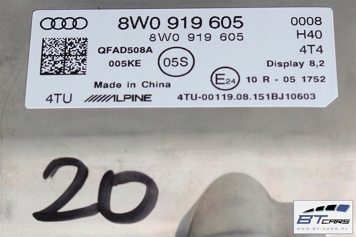 фото №10, Audi a4 a5 набор mmi монитор считыватель mib панель 8w0035025 8w0919614p 8w0919