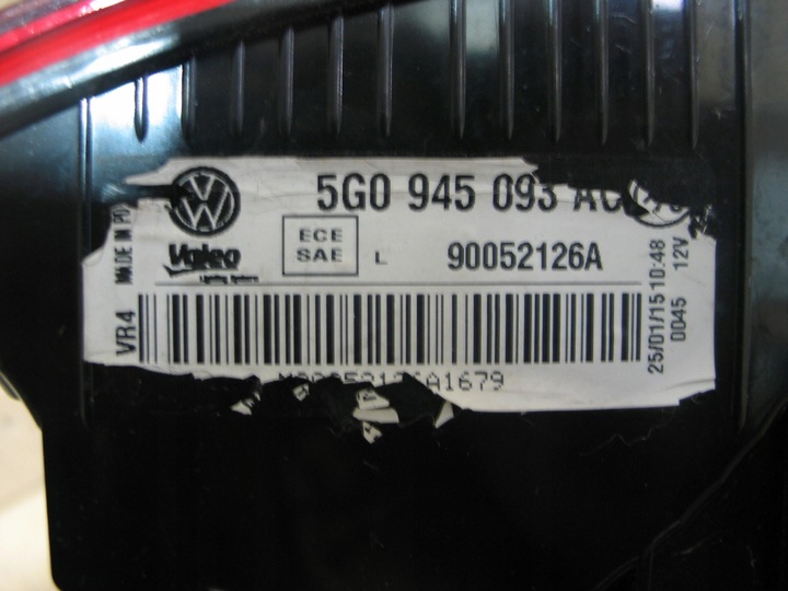 фото №8, Лампа зад задня w кришка багажника vw golf 7 vii 5g0945093ac