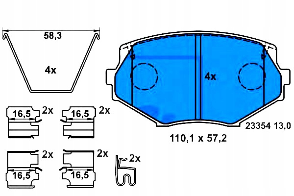 фото №2, Тормозные колодки тормозные mazda mx-5 i mx-5 ii 1.6/1.8 01.9