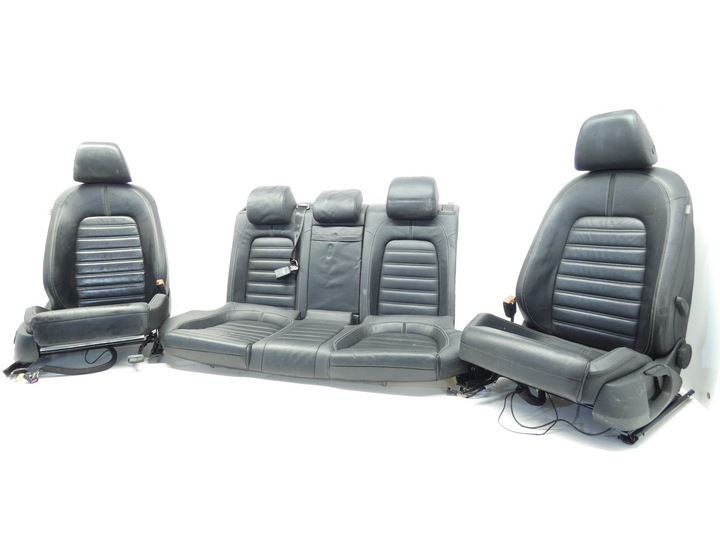 фото №1, Kpl сидений сиденья перед диван зад vw passat cc кожаные чёрные