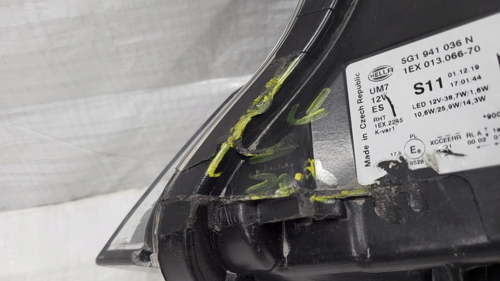 фото №5, -фара лампа передняя правая vw volkswagen golf vii gte 17- полный led 5g