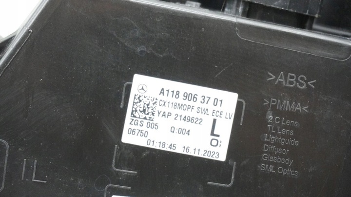 фото №6, Лампа лівий зад ліва mercedes cla w118 рестайлінг sedan a1189063701