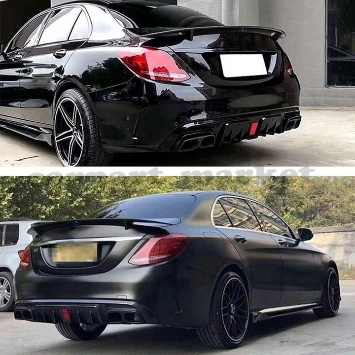 фото №10, Mercedes w205 s205 c63 amg диффузор чёрный 2015-2021