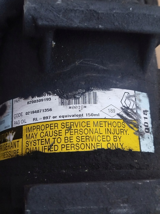 фото №6, Компресор кондиціонера компресор насос renault scenic ii 8200309193