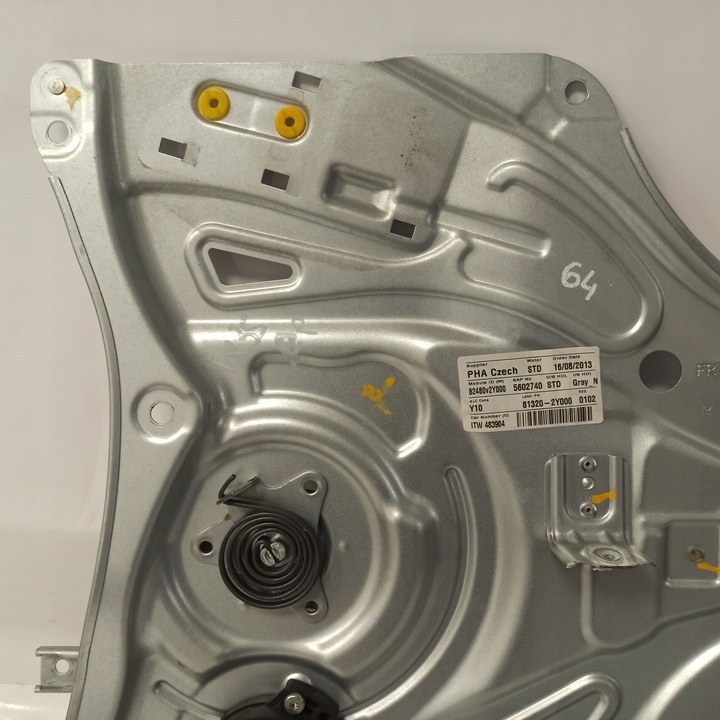 фото №6, Hyundai ix35 підйомник скло праві перед 4 pin eu 81320-2y000