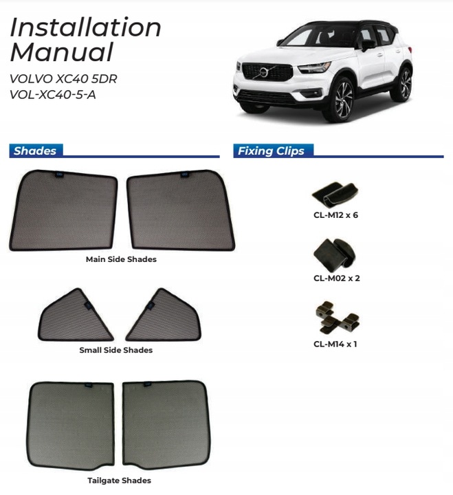 фото №16, Шторки volvo xc40 2018- захисні накладки ролети сонцезахисний